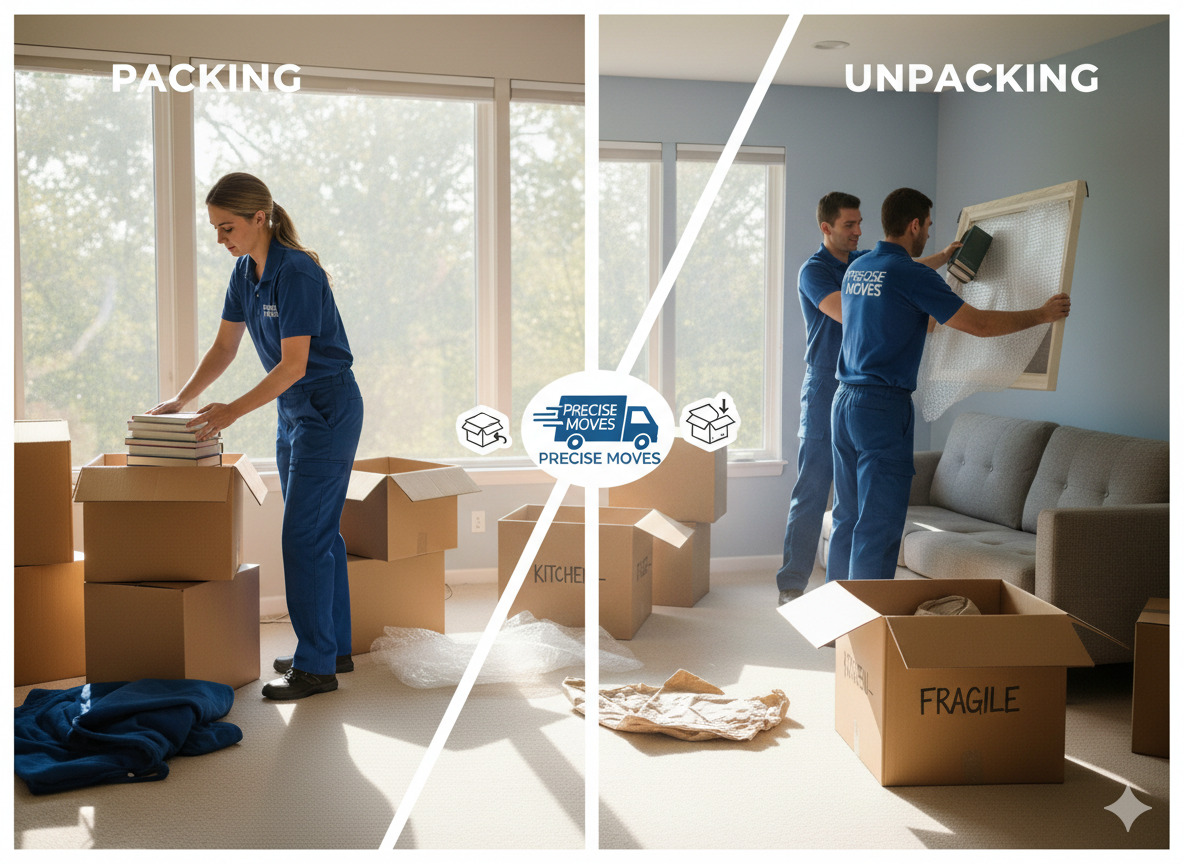 Packning och uppackning i ett paket